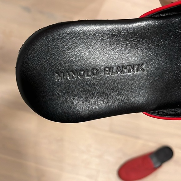 Manolo Blahnik men’s slips. Red Snake Skin - Picture 2 of 4